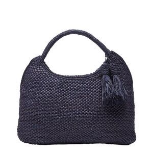 Mar Y Sol Anya Raffia Satchel, Blue